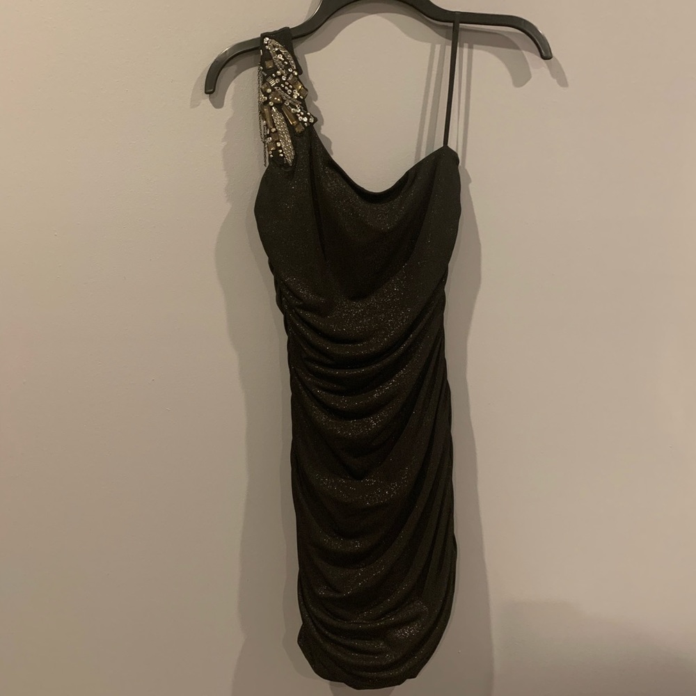 One Shoulder Black Dress
